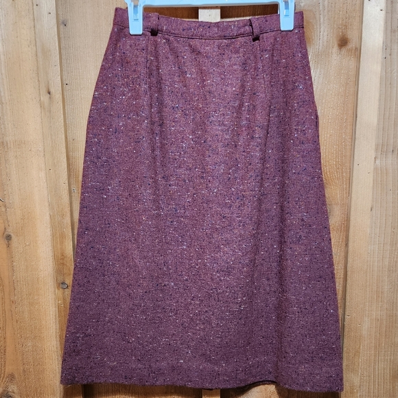 John Meyer Vintage Purple Button up Skirt Fits Small - Picture 2 of 7